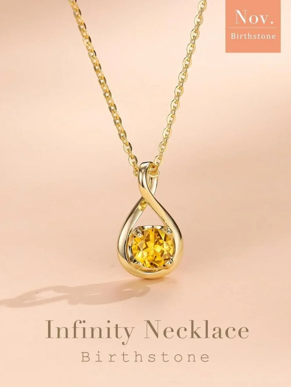 Dainty Infinity Birthstone Necklace for Women - Sterling Silver Pendant Gift